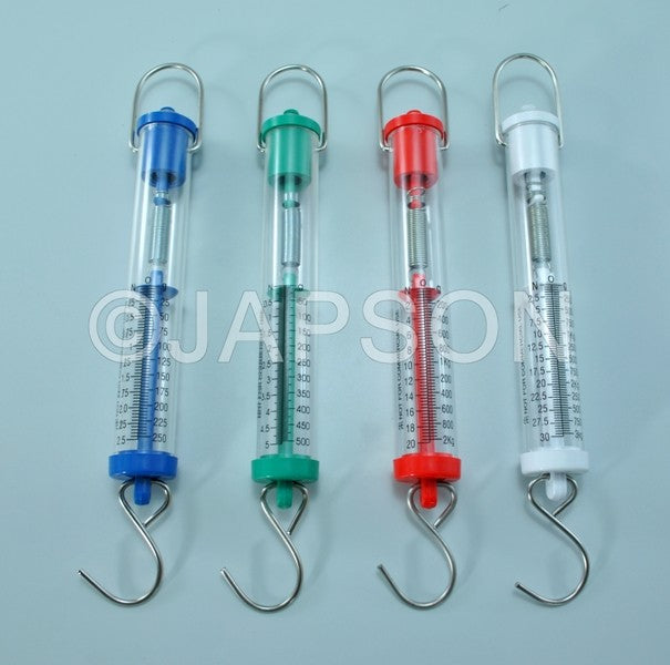 Spring (Newton) Balance, Round Type, with Transparent Tubular Acrylic Body Spring (Newton) Balance, Round Type, with Transparent Tubular Acrylic Body